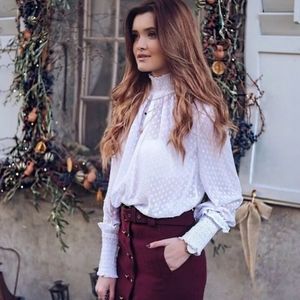 NWOT Zara Trafaluc Plumetis Top